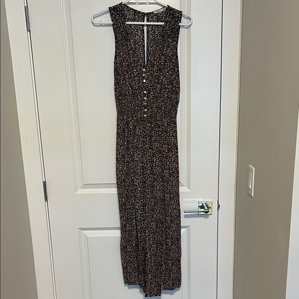 Dex Black Floral Jumpsuit
